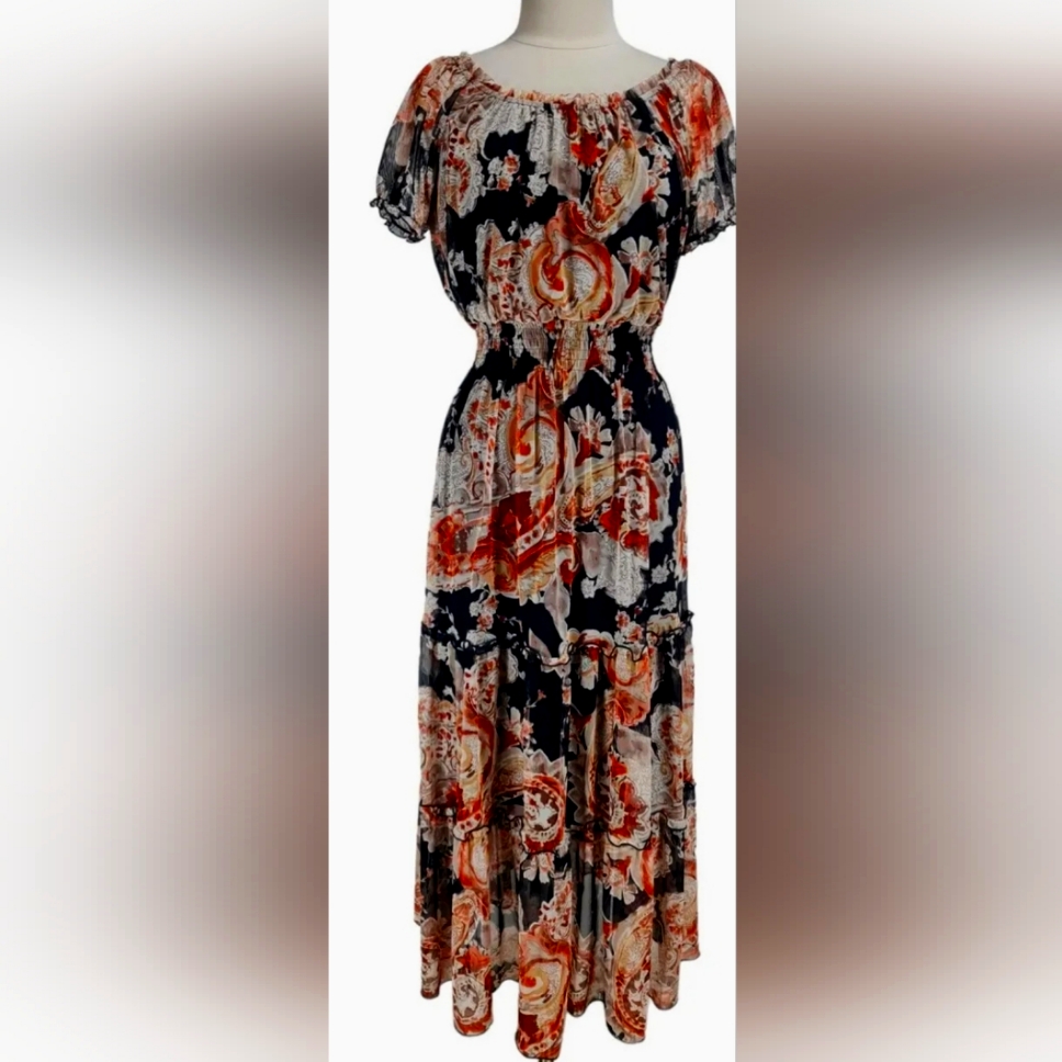 long sleeve maxi dress high neck Gunne Sax high neck lace & floral long sleeve maxi dress